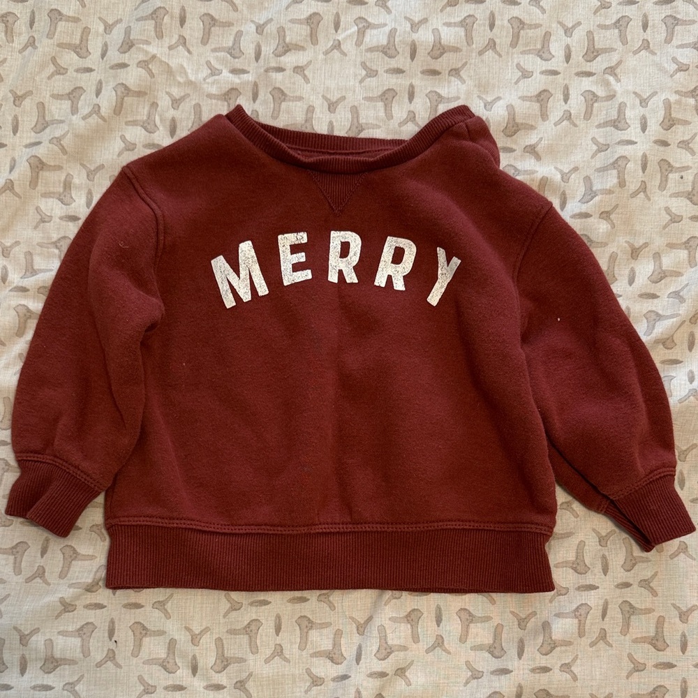 Merry Kids Sweatshirt - Maroon